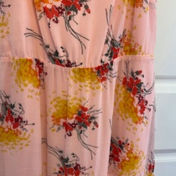 J. Crew Mercantile Maxi Dress Pink Floral Tiered Strappy, Size 8 - Picture 11 of 12